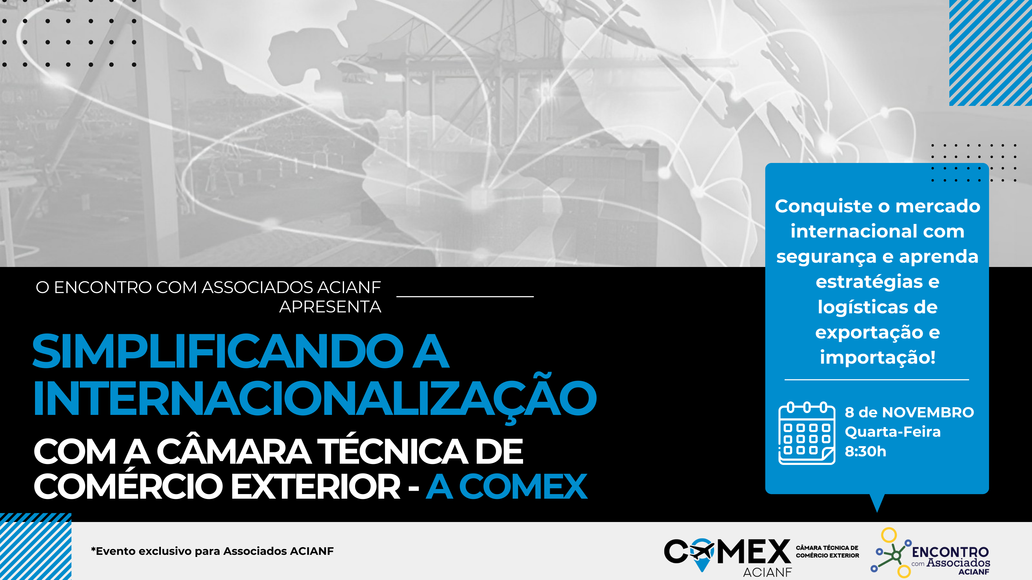Exportação e Importação é tema do próximo Encontro com Associados